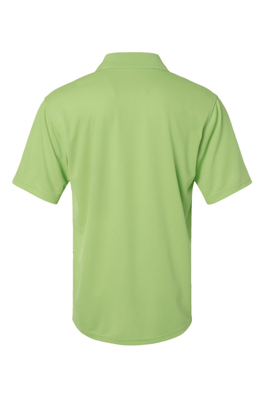 Paragon 100 Mens Saratoga Performance Moisture Wicking Mini Mesh Short Sleeve Polo Shirt Kiwi Green Flat Back