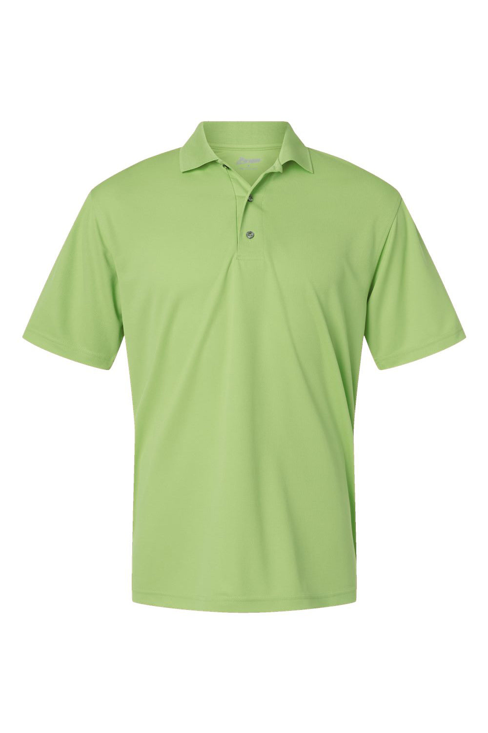 Paragon 100 Mens Saratoga Performance Moisture Wicking Mini Mesh Short Sleeve Polo Shirt Kiwi Green Flat Front