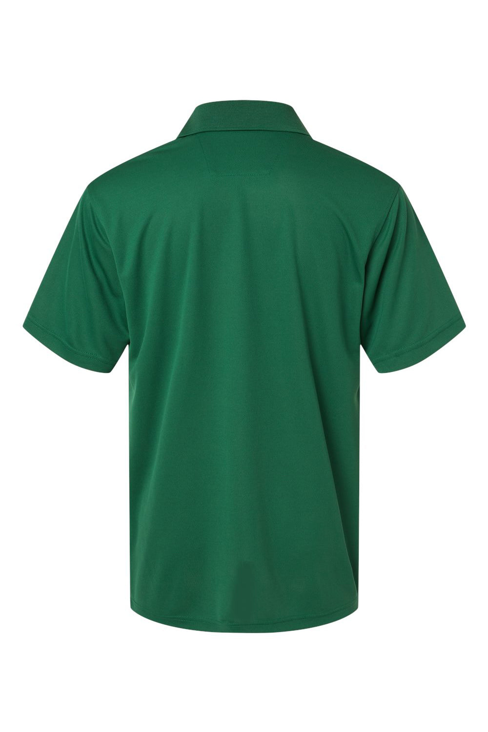 Paragon 100 Mens Saratoga Performance Moisture Wicking Mini Mesh Short Sleeve Polo Shirt Hunter Green Flat Back