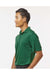 Paragon 100 Mens Saratoga Performance Mini Mesh Short Sleeve Polo Shirt Hunter Green Model Side