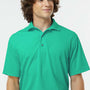 Paragon Mens Saratoga Performance Moisture Wicking Mini Mesh Short Sleeve Polo Shirt - Seagreen