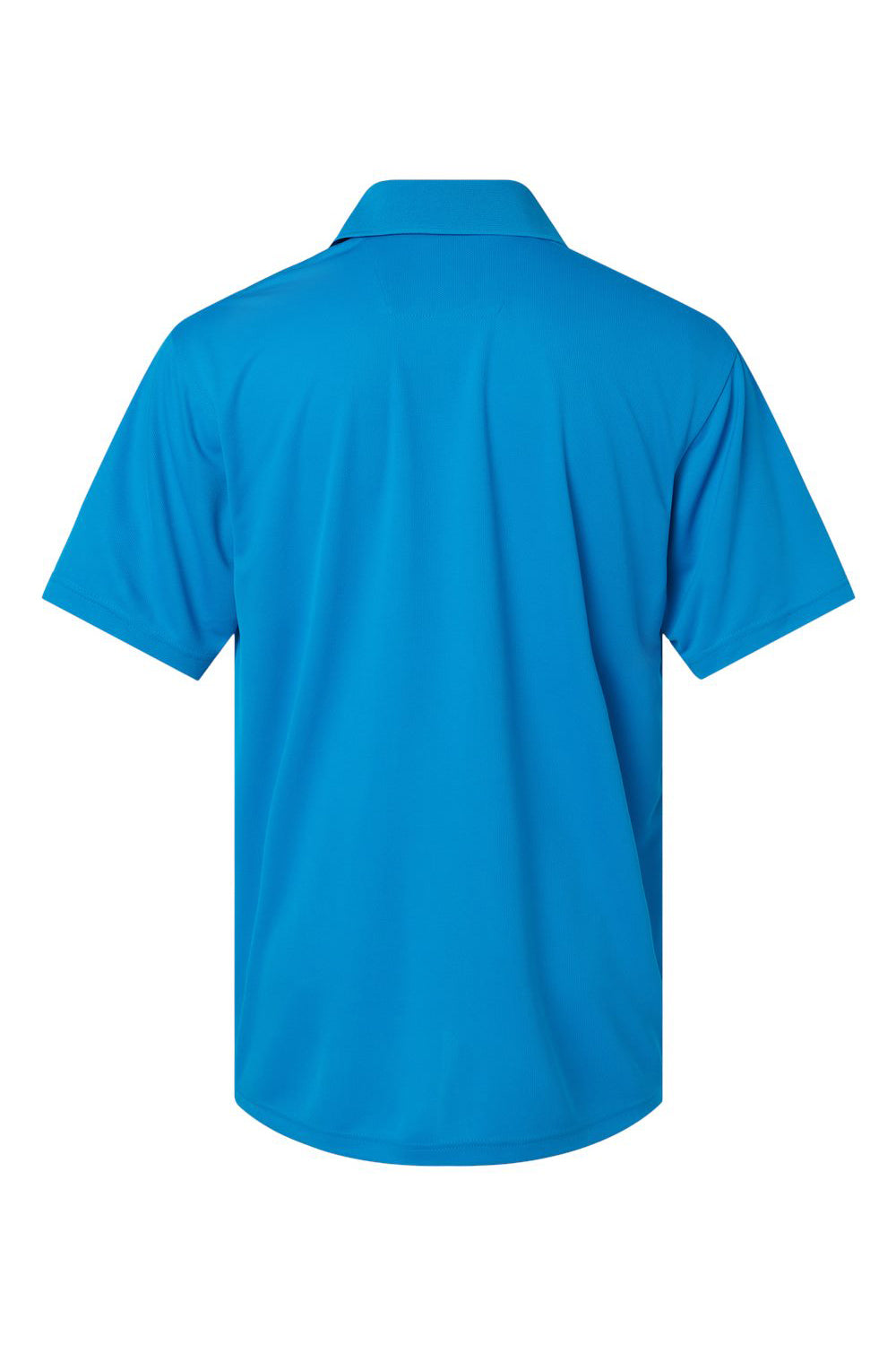 Paragon 100 Mens Saratoga Performance Mini Mesh Short Sleeve Polo Shirt Turquoise Blue Flat Back