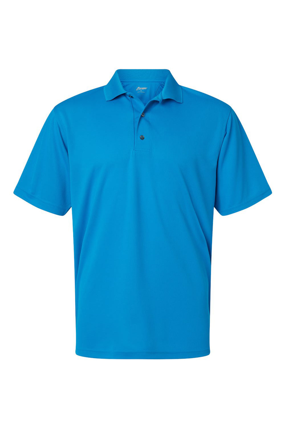 Paragon 100 Mens Saratoga Performance Mini Mesh Short Sleeve Polo Shirt Turquoise Blue Flat Front