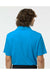 Paragon 100 Mens Saratoga Performance Mini Mesh Short Sleeve Polo Shirt Turquoise Blue Model Back