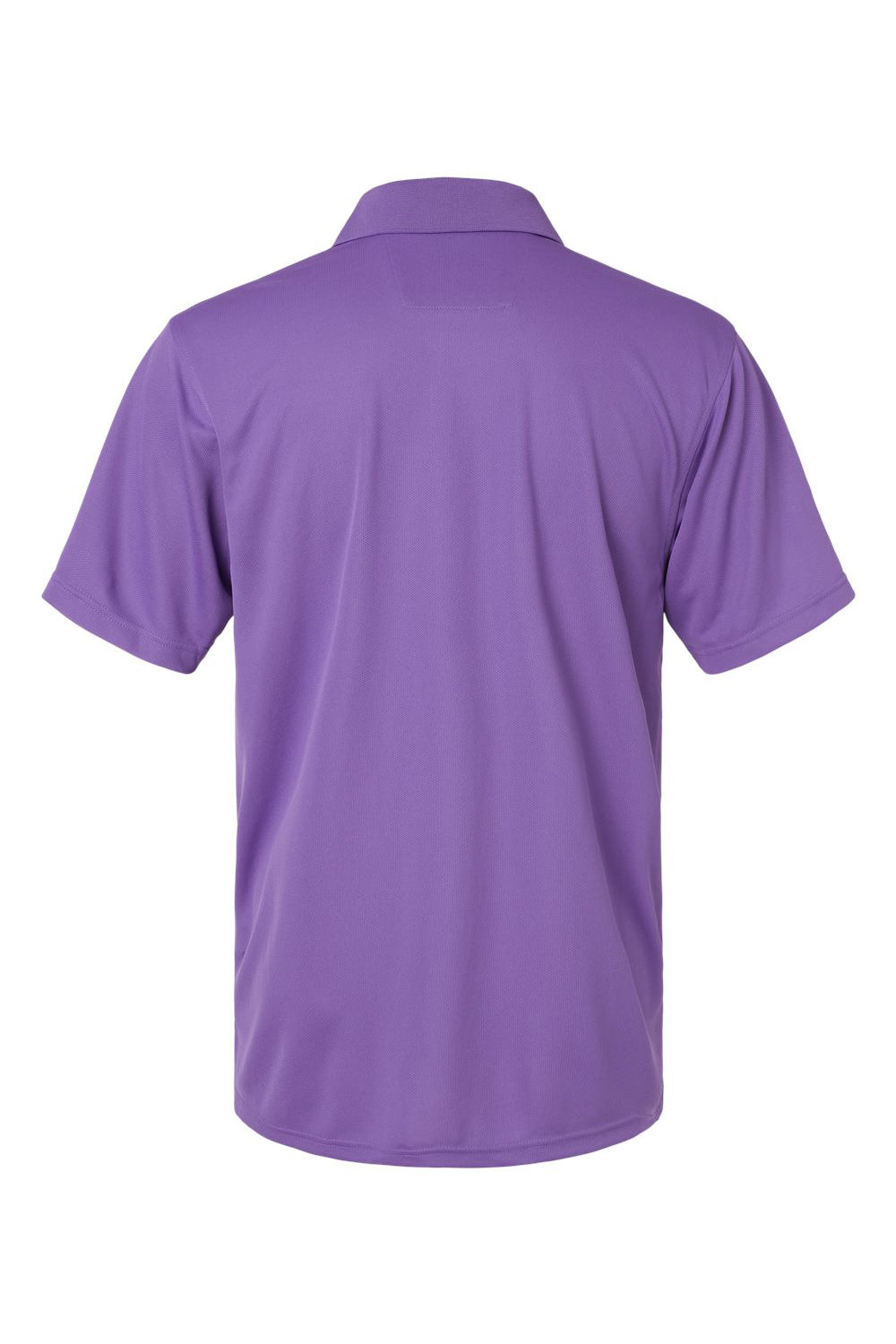 Paragon 100 Mens Saratoga Performance Mini Mesh Short Sleeve Polo Shirt Grape Purple Flat Back