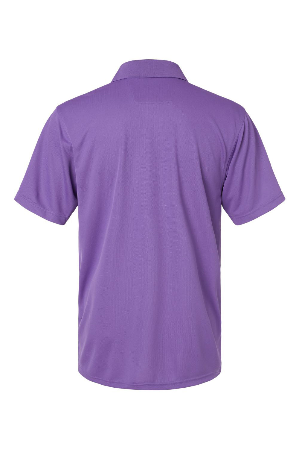 Paragon 100 Mens Saratoga Performance Moisture Wicking Mini Mesh Short Sleeve Polo Shirt Grape Purple Flat Back