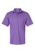 Paragon 100 Mens Saratoga Performance Moisture Wicking Mini Mesh Short Sleeve Polo Shirt Grape Purple Flat Front