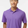 Paragon Mens Saratoga Performance Moisture Wicking Mini Mesh Short Sleeve Polo Shirt - Grape Purple