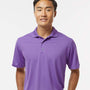 Paragon Mens Saratoga Performance Moisture Wicking Mini Mesh Short Sleeve Polo Shirt - Grape Purple - NEW