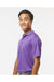 Paragon 100 Mens Saratoga Performance Mini Mesh Short Sleeve Polo Shirt Grape Purple Model Side