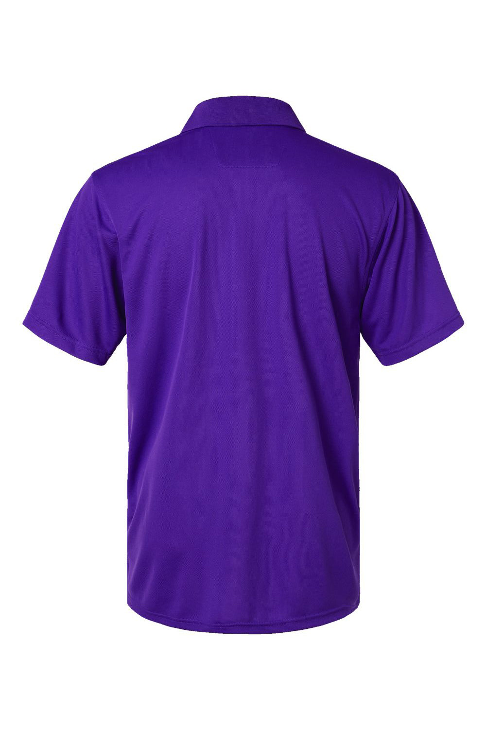 Paragon 100 Mens Saratoga Performance Mini Mesh Short Sleeve Polo Shirt Purple Flat Back