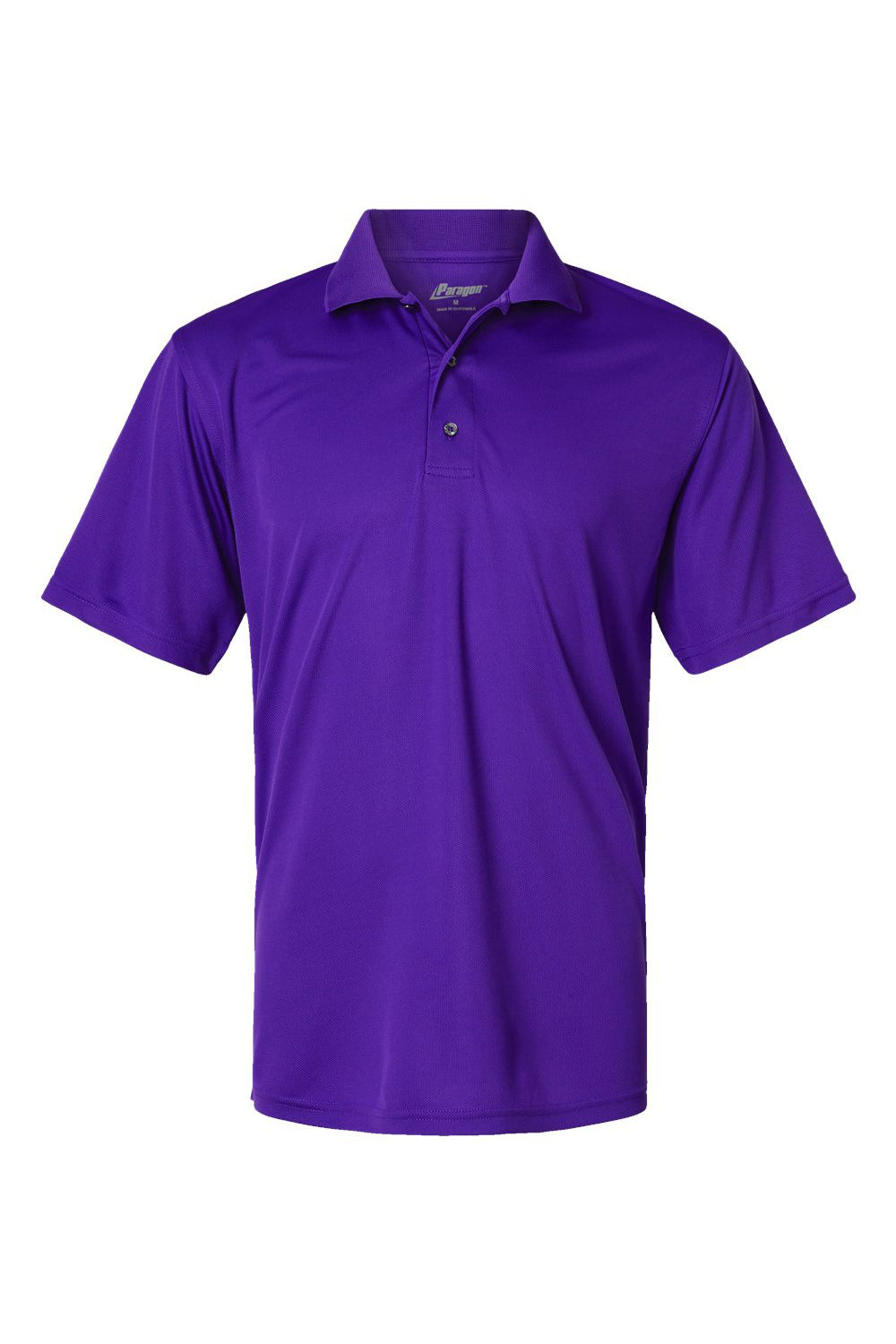 Paragon 100 Mens Saratoga Performance Moisture Wicking Mini Mesh Short Sleeve Polo Shirt Purple Flat Front