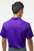 Paragon 100 Mens Saratoga Performance Moisture Wicking Mini Mesh Short Sleeve Polo Shirt Purple Model Back