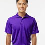 Paragon Mens Saratoga Performance Moisture Wicking Mini Mesh Short Sleeve Polo Shirt - Purple - NEW