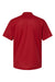 Paragon 100 Mens Saratoga Performance Moisture Wicking Mini Mesh Short Sleeve Polo Shirt Cardinal Red Flat Back