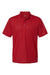 Paragon 100 Mens Saratoga Performance Moisture Wicking Mini Mesh Short Sleeve Polo Shirt Cardinal Red Flat Front