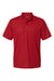 Paragon 100 Mens Saratoga Performance Mini Mesh Short Sleeve Polo Shirt Cardinal Red Flat Front