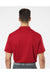Paragon 100 Mens Saratoga Performance Mini Mesh Short Sleeve Polo Shirt Cardinal Red Model Back
