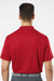 Paragon 100 Mens Saratoga Performance Moisture Wicking Mini Mesh Short Sleeve Polo Shirt Cardinal Red Model Back