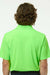Paragon 100 Mens Saratoga Performance Moisture Wicking Mini Mesh Short Sleeve Polo Shirt Neon Lime Green Model Back