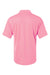 Paragon 100 Mens Saratoga Performance Moisture Wicking Mini Mesh Short Sleeve Polo Shirt Charity Pink Flat Back
