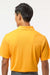 Paragon 100 Mens Saratoga Performance Moisture Wicking Mini Mesh Short Sleeve Polo Shirt Gold Model Back