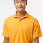 Paragon Mens Saratoga Performance Moisture Wicking Mini Mesh Short Sleeve Polo Shirt - Gold