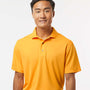 Paragon Mens Saratoga Performance Moisture Wicking Mini Mesh Short Sleeve Polo Shirt - Gold - NEW