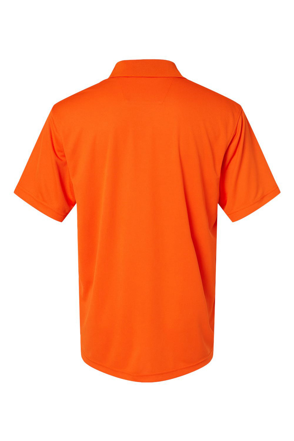 Paragon 100 Mens Saratoga Performance Moisture Wicking Mini Mesh Short Sleeve Polo Shirt Orange Flat Back