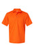 Paragon 100 Mens Saratoga Performance Moisture Wicking Mini Mesh Short Sleeve Polo Shirt Orange Flat Front