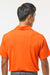 Paragon 100 Mens Saratoga Performance Moisture Wicking Mini Mesh Short Sleeve Polo Shirt Orange Model Back