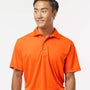 Paragon Mens Saratoga Performance Moisture Wicking Mini Mesh Short Sleeve Polo Shirt - Orange - NEW