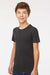SoftShirts 402 Youth Organic Short Sleeve Crewneck T-Shirt Black Model Side