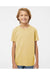 SoftShirts 402 Youth Organic Short Sleeve Crewneck T-Shirt Wheat Yellow Model Front