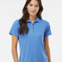 Paragon Womens Saratoga Performance Moisture Wicking Mini Mesh Short Sleeve Polo Shirt - Bimini Blue - NEW