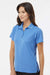Paragon 104 Womens Saratoga Performance Moisture Wicking Mini Mesh Short Sleeve Polo Shirt Bimini Blue Model Side