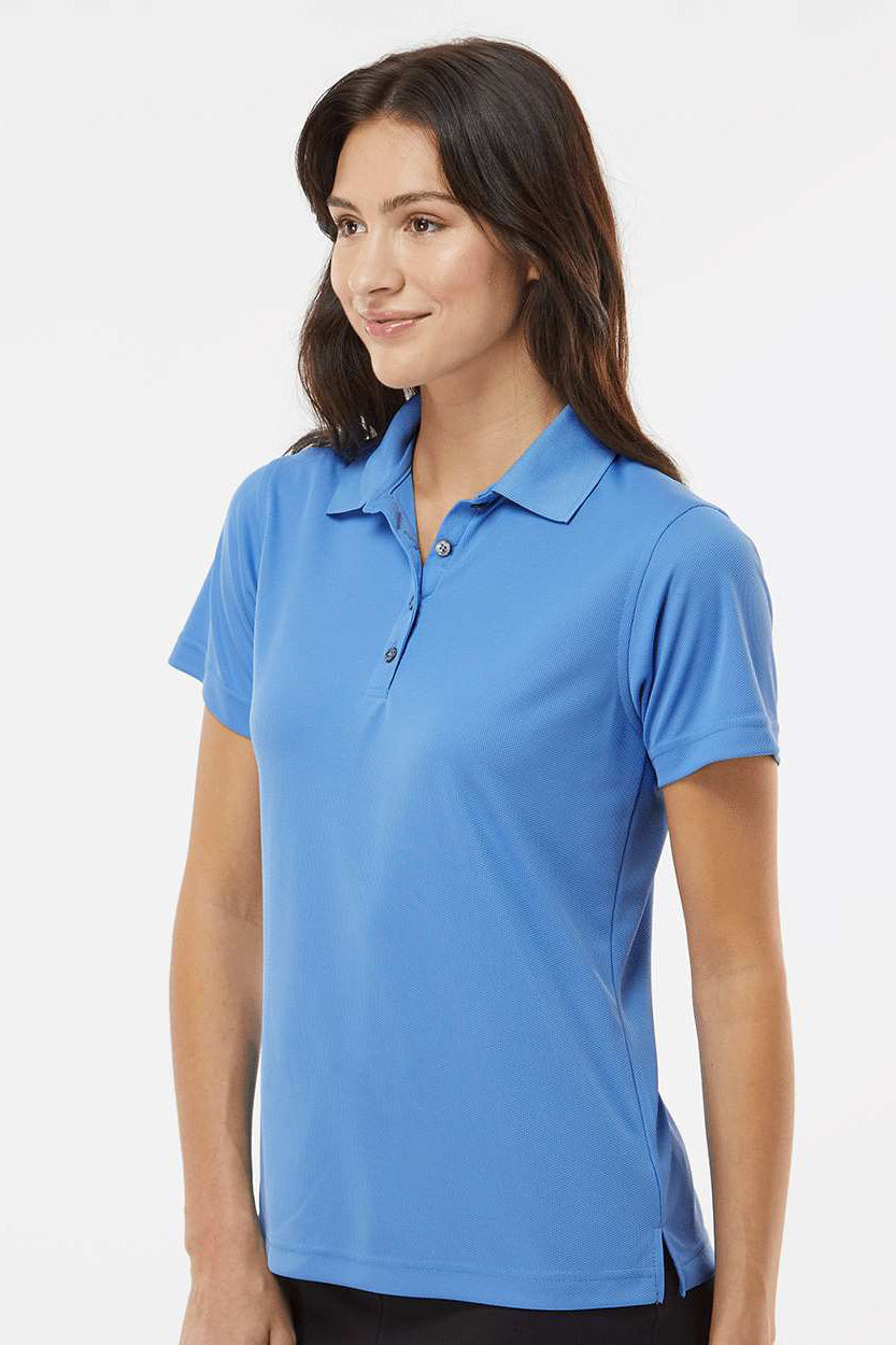 Paragon 104 Womens Saratoga Performance Moisture Wicking Mini Mesh Short Sleeve Polo Shirt Bimini Blue Model Side