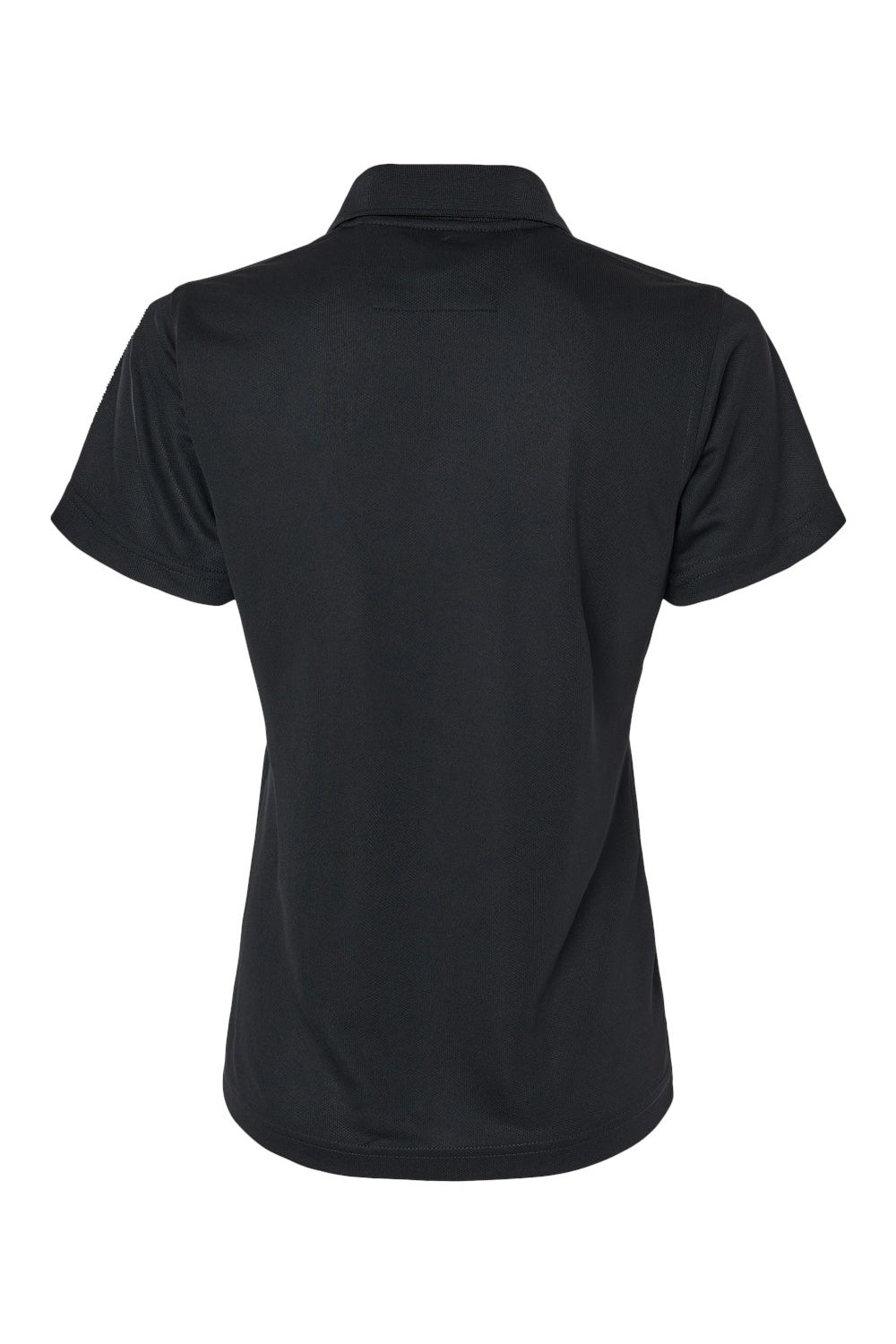 Paragon 104 Womens Saratoga Performance Mini Mesh Short Sleeve Polo Shirt Black Flat Back