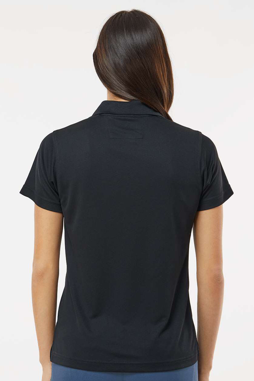 Paragon 104 Womens Saratoga Performance Moisture Wicking Mini Mesh Short Sleeve Polo Shirt Black Model Back