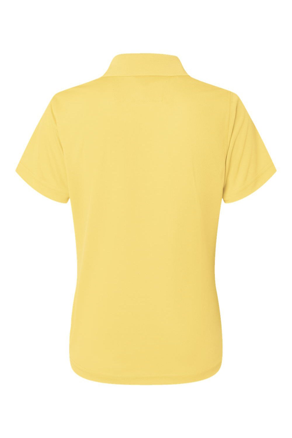 Paragon 104 Womens Saratoga Performance Moisture Wicking Mini Mesh Short Sleeve Polo Shirt Butter Yellow Flat Back