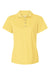Paragon 104 Womens Saratoga Performance Moisture Wicking Mini Mesh Short Sleeve Polo Shirt Butter Yellow Flat Front