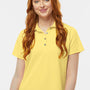 Paragon Womens Saratoga Performance Moisture Wicking Mini Mesh Short Sleeve Polo Shirt - Butter Yellow