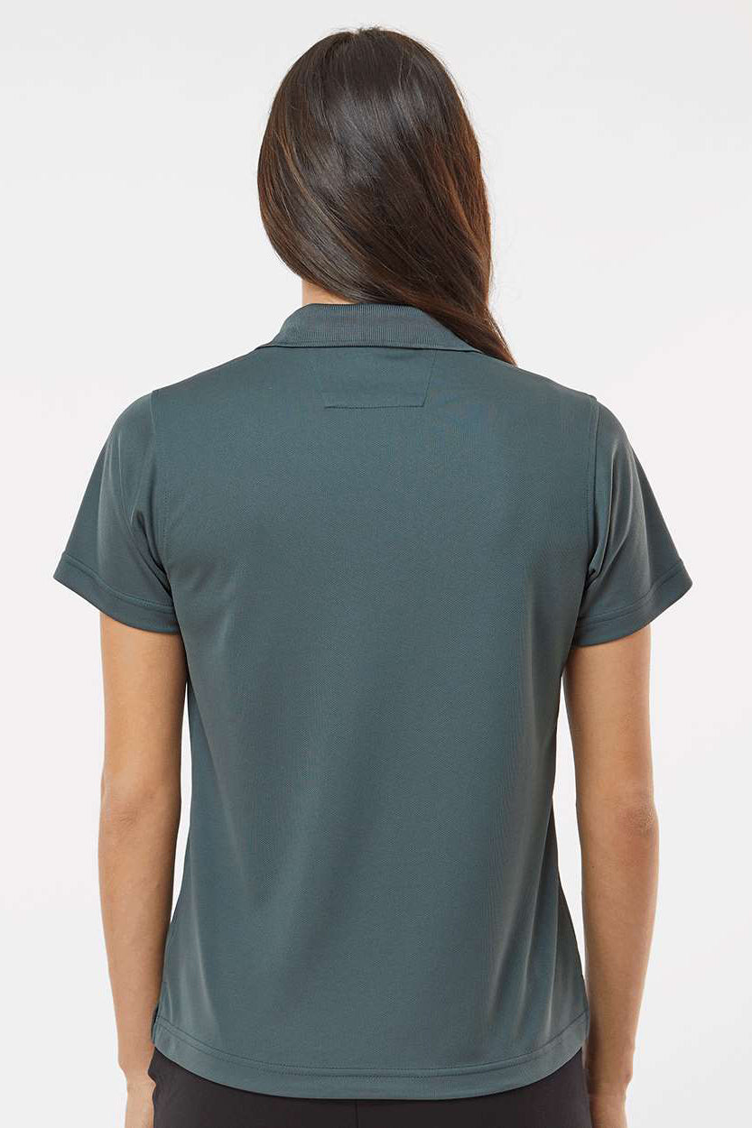 Paragon 104 Womens Saratoga Performance Moisture Wicking Mini Mesh Short Sleeve Polo Shirt Carbon Grey Model Back