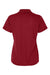Paragon 104 Womens Saratoga Performance Mini Mesh Short Sleeve Polo Shirt Cardinal Red Flat Back