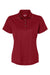Paragon 104 Womens Saratoga Performance Mini Mesh Short Sleeve Polo Shirt Cardinal Red Flat Front