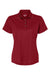 Paragon 104 Womens Saratoga Performance Moisture Wicking Mini Mesh Short Sleeve Polo Shirt Cardinal Red Flat Front