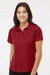 Paragon 104 Womens Saratoga Performance Moisture Wicking Mini Mesh Short Sleeve Polo Shirt Cardinal Red Model Front