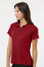 Paragon 104 Womens Saratoga Performance Moisture Wicking Mini Mesh Short Sleeve Polo Shirt Cardinal Red Model Side