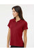 Paragon 104 Womens Saratoga Performance Mini Mesh Short Sleeve Polo Shirt Cardinal Red Model Side