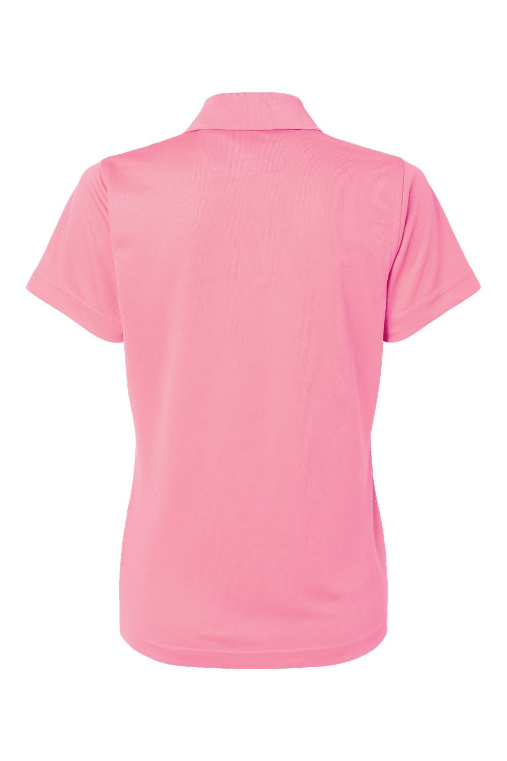 Paragon 104 Womens Saratoga Performance Moisture Wicking Mini Mesh Short Sleeve Polo Shirt Charity Pink Flat Back
